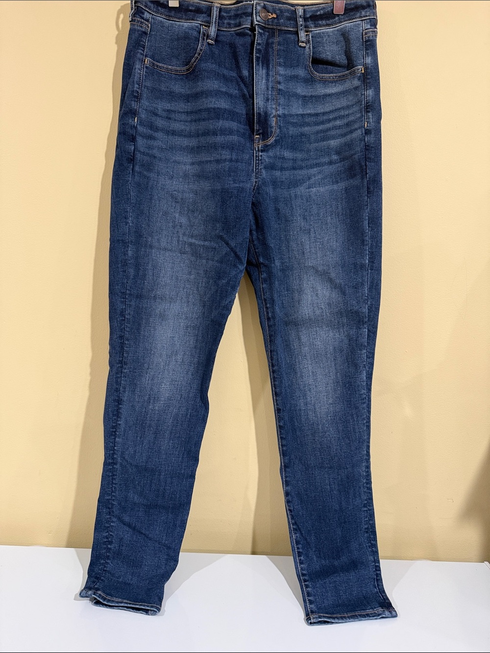 American Eagle Blue Skinny Jeans Women denim pants size 14 /L Regular - Like new